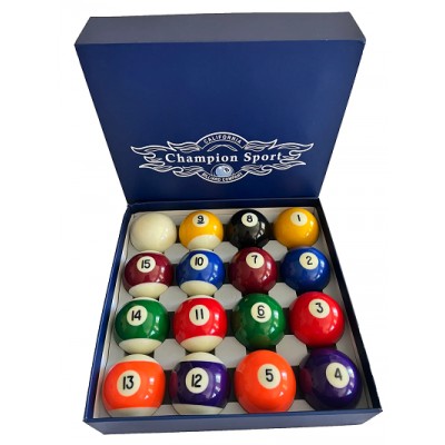 CHAMPION CLASSIC STANDARD 2-1/4" BILLIARD POOL BALL SET COMPLETE 16 BALL SET CHAMPION CLASSIC STANDARD 2-1/4" BILLIARD POOL BALL SET COMPLETE 16 BALL SET